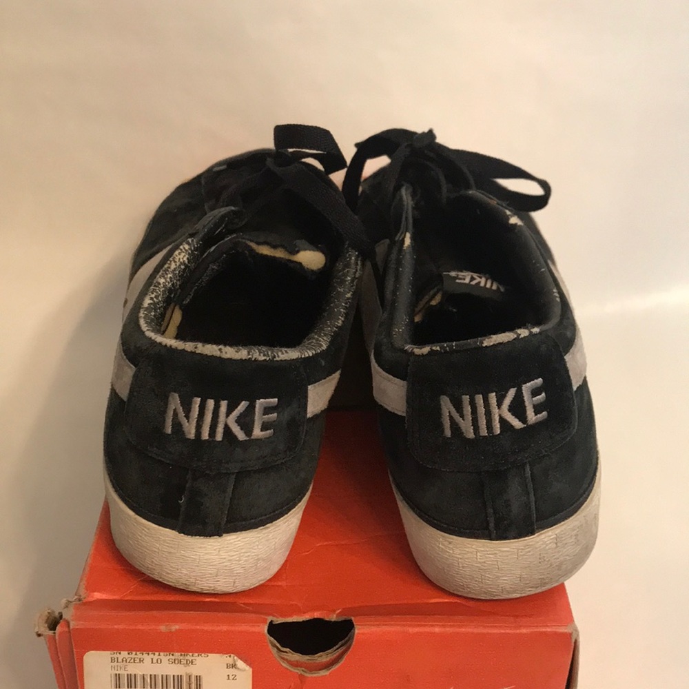 Nike Air Blazer Suede Men’s 12 Black White Grey - Picture 2 of 4